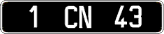 French license plate, FNI