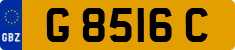 License plate of Gibraltar, Regular car plates (G 1234 A)