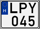 license plates of Hungary, Cars (1990)