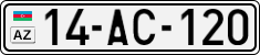 License plate of Azerbaijan, Cars