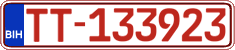 License plate of Bosnia and Herzegovina, Provisional