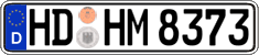 German license plate, Regular plates