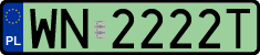 License plates of Poland, Electric vehicles