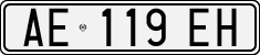 License plate of Italy, Cars (1994 year series)