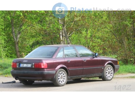 GK-2913, Audi 80 , License plate of Latvia