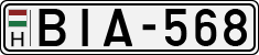 license plates of Hungary, Cars (1990)