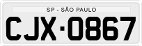 License plate of Brazil, Private owners (1990)