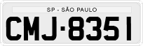 License plate of Brazil, Private owners (1990)