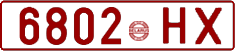 License plate Belarus, Cars (1992)