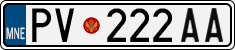 License plate of Montenegro, Trailers
