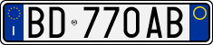 License plate of Italy, Cars (1994 year series)