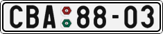 License plate of the Czech Republic, Cars (1960)