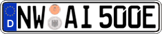 German license plate, Electric vehicles