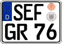 German license plate, Regular plates