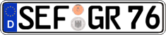 German license plate, Regular plates