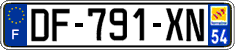French license plate, SIV (ordinary)