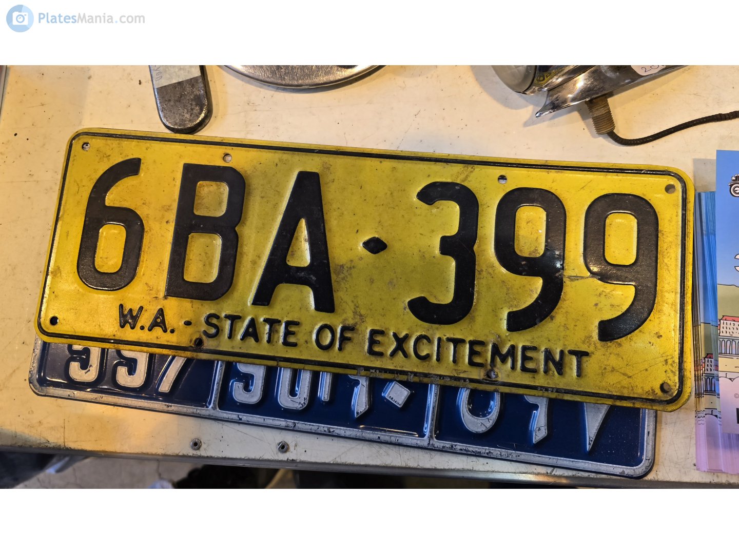 6BA-399, License plate without vehicle 