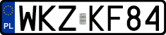 License plates of Poland, Regular car plates