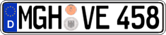 German license plate, Regular plates