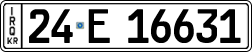 License plate of Iraq, 2022 year system