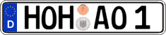 German license plate, Regular plates