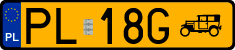License plates of Poland, Oldtimers