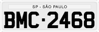 License plate of Brazil, Private owners (1990)