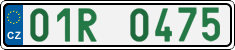 License plate of the Czech Republic, Sportcars (2001)
