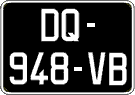French license plate, SIV (oldtimers)