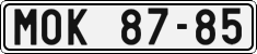 License plate of the Czech Republic, Cars (1960)