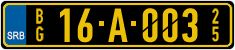 License plate of Serbia, Diplomatic