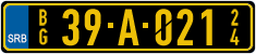 License plate of Serbia, Diplomatic