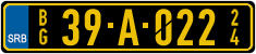 License plate of Serbia, Diplomatic
