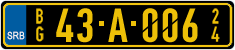 License plate of Serbia, Diplomatic