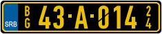 License plate of Serbia, Diplomatic