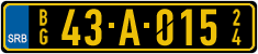 License plate of Serbia, Diplomatic