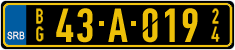 License plate of Serbia, Diplomatic