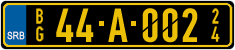 License plate of Serbia, Diplomatic