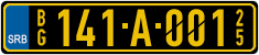 License plate of Serbia, Diplomatic