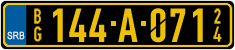 License plate of Serbia, Diplomatic