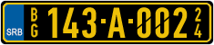 License plate of Serbia, Diplomatic