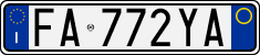 License plate of Italy, Cars (1994 year series)