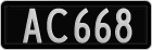 License plate of New Zealand, AB1(234)