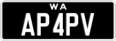 Western Australia, Vanity Plates