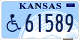 Kansas, Vehicles for disabled persons (12345/A1234)