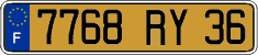 French license plate, FNI