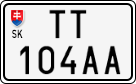 License plate of Slovakia, Motorcycles