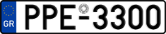 License plate of Greece, Cars