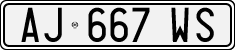 License plate of Italy, Cars (1994 year series)