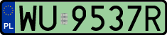 License plates of Poland, Electric vehicles